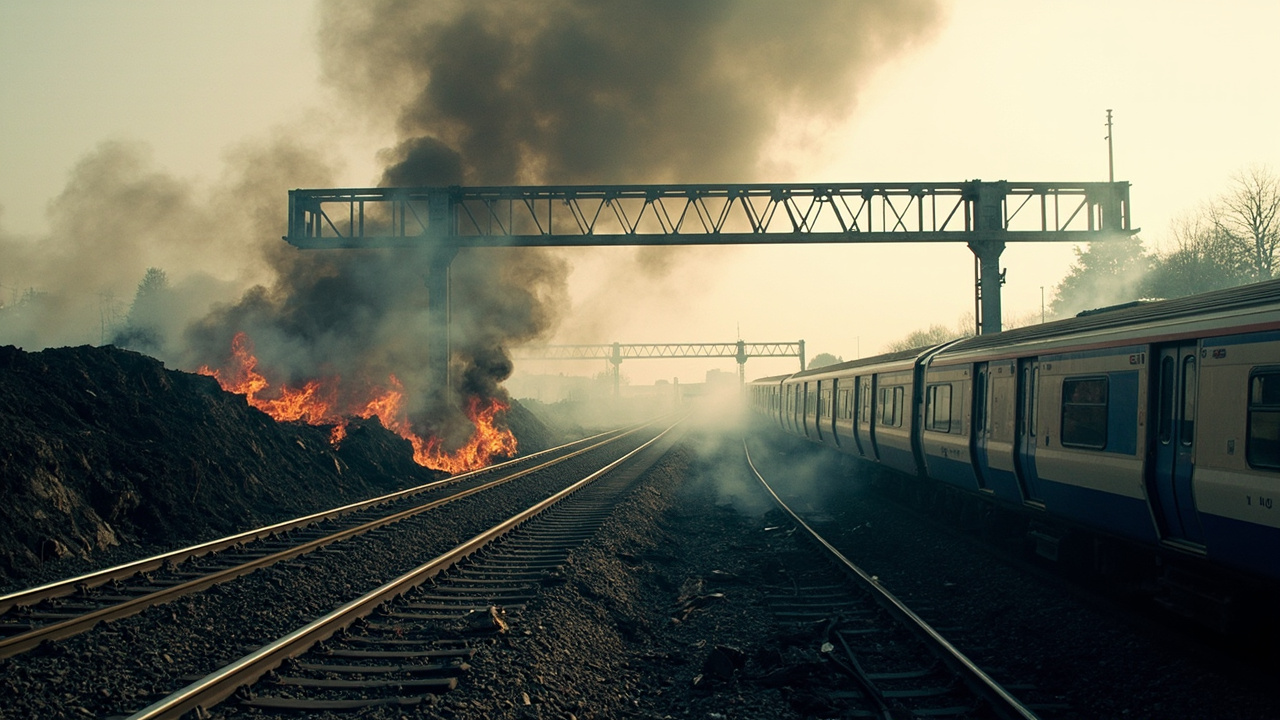 Railway fire near major London station causes train chaos